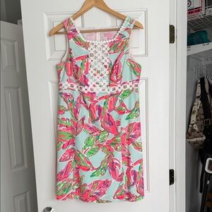 Lilly Pulitzer Vibrant Pink and Green Mini Dress